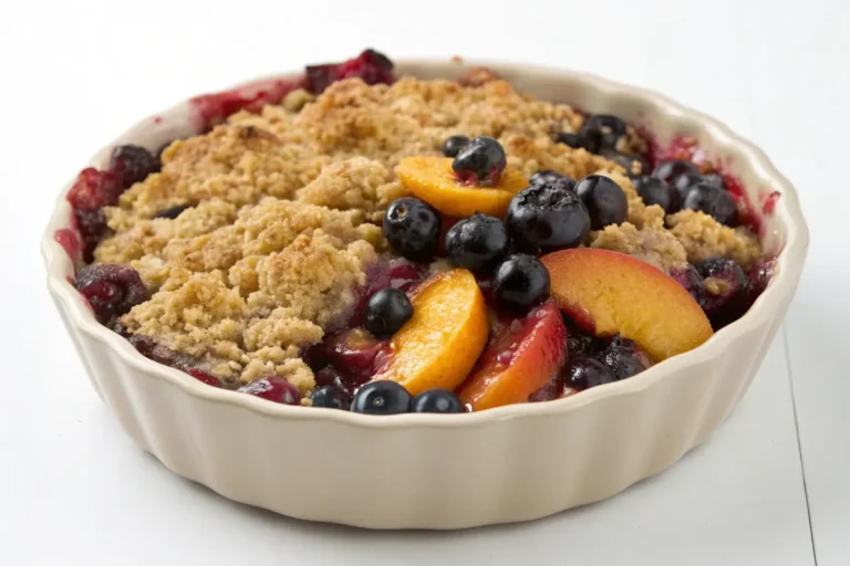blueberry peach crumble