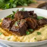 Braised Beef Short Ribs with Cheddar Grits