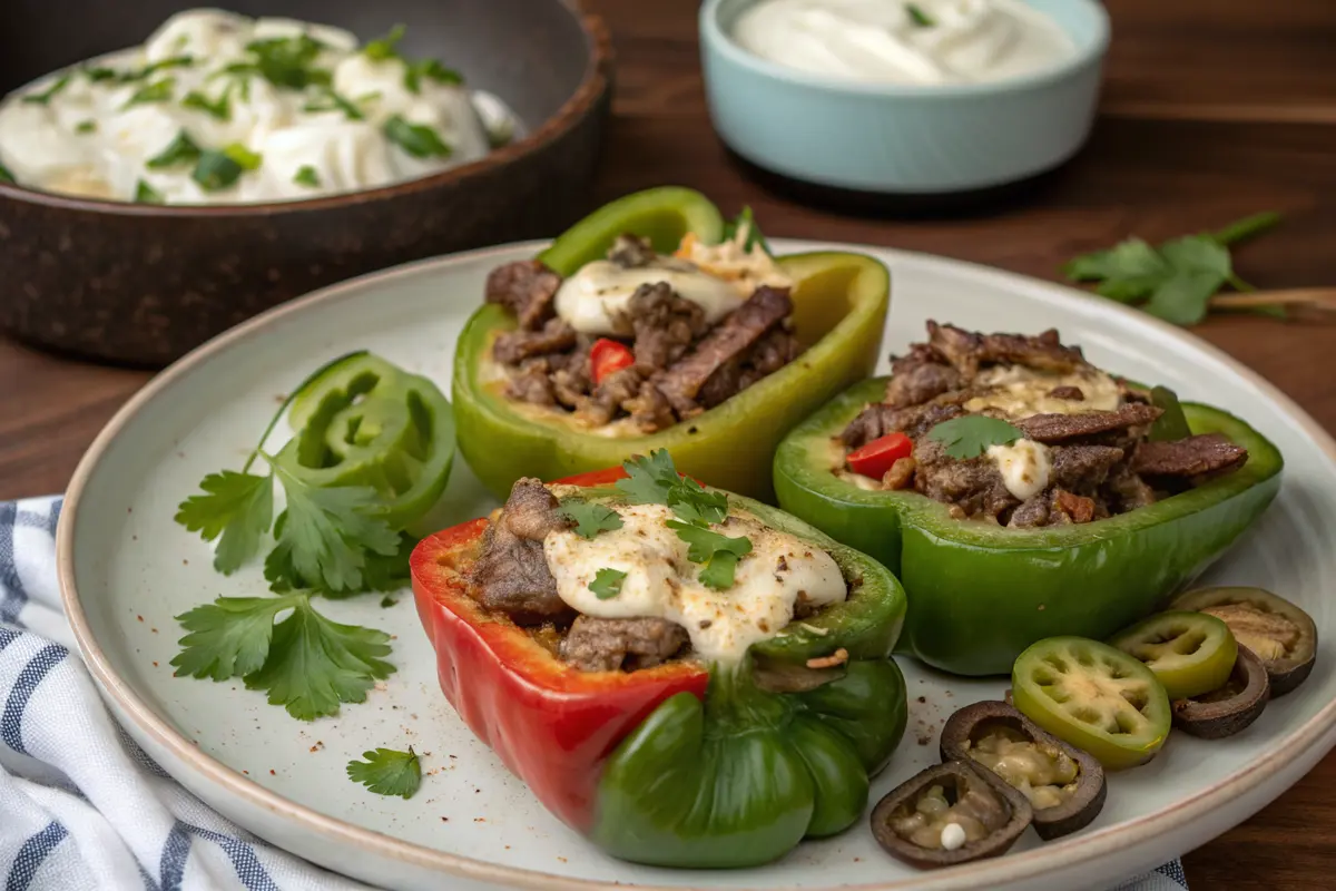Cheesesteak Stuffed Bell Peppers