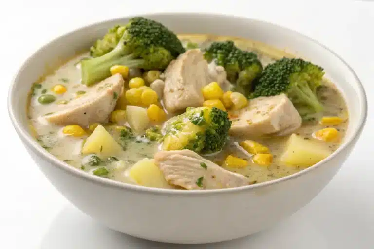 chicken potato broccoli corn chowder