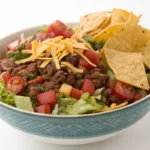 chopped tex mex ground beef taco salad