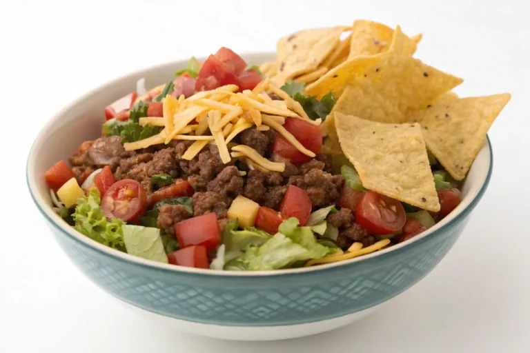 chopped tex mex ground beef taco salad