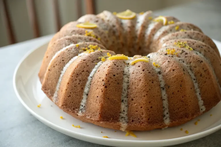 cinnamon lemon poppy seed bundt cake