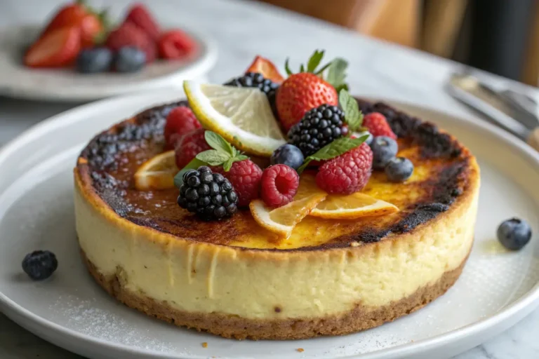 Citrus Berry Burnt Cheesecake
