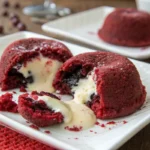 cookies cream red velvet molten lava cakes