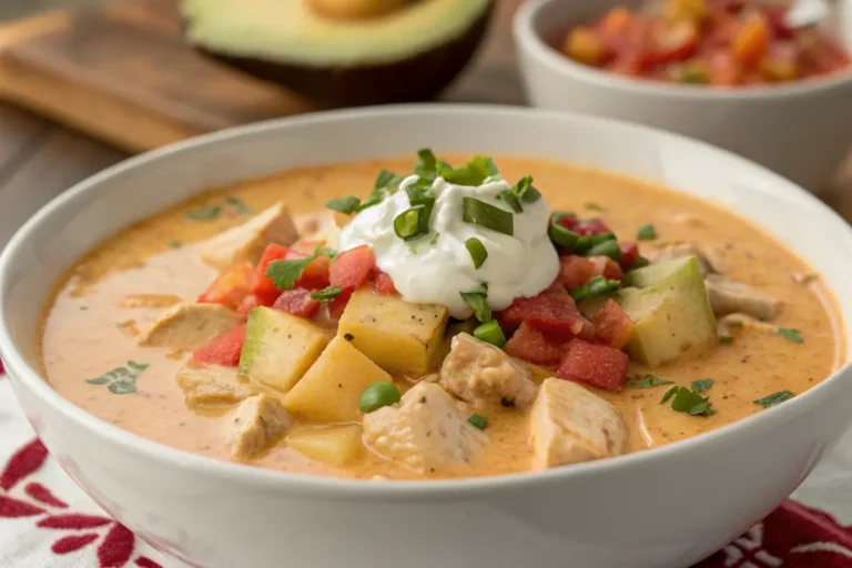 Creamy Salsa Chicken Potato Soup