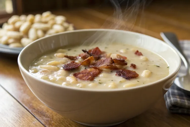 Creamy White Bean Bacon Soup