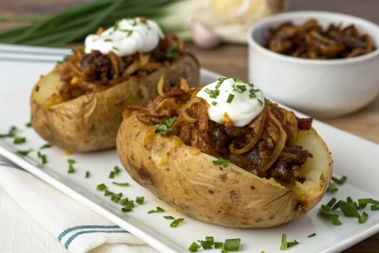 French Onion Stuffed Potatoes