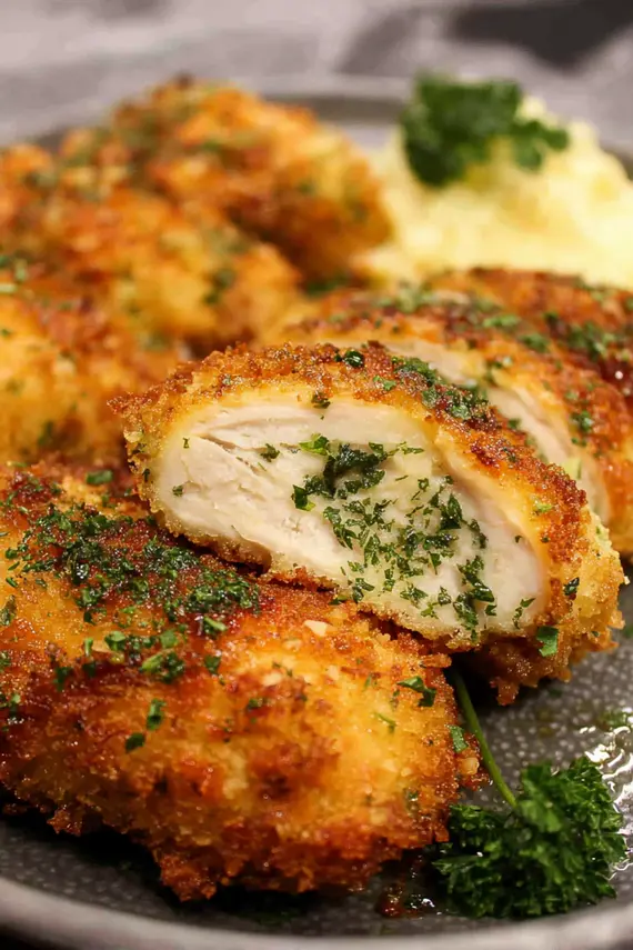 Close-up of herb-infused garlic butter filling for Chicken Kyiv