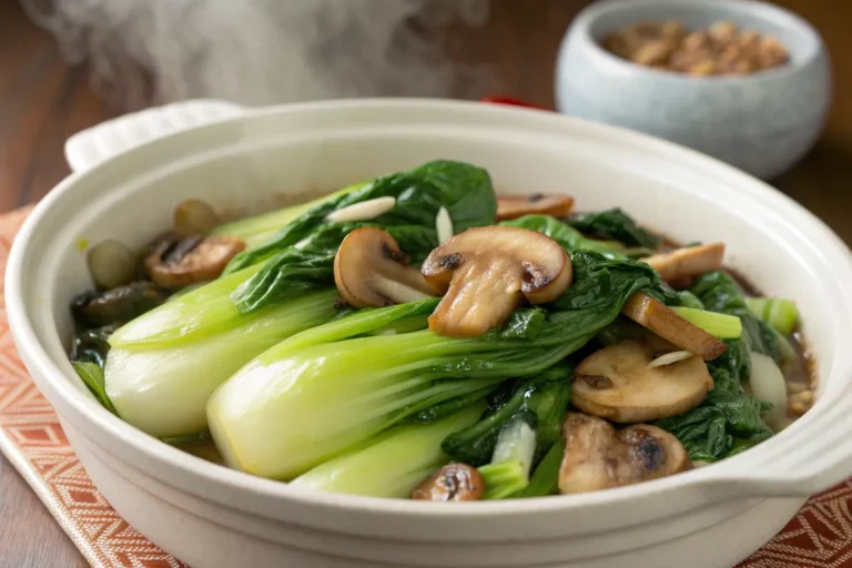 Garlic Mushroom Bok Choy Stir Fry