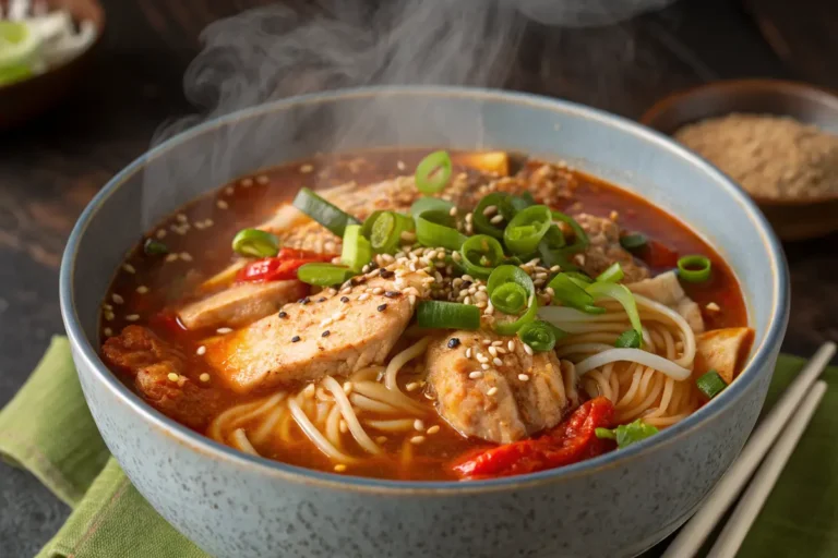 Gochujang Coconut Chicken Noodle Soup
