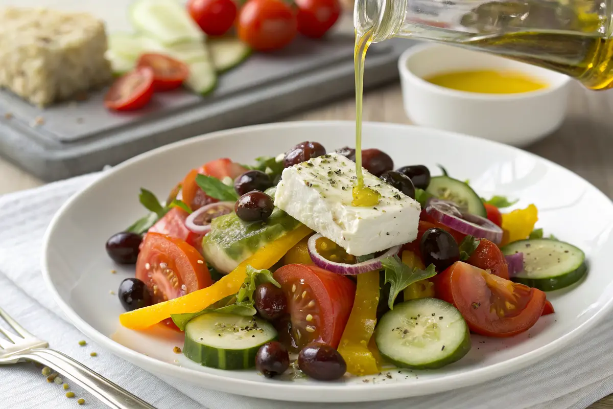 Greek Salad with Lemon Vinaigrette