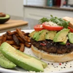 homemade black bean burger