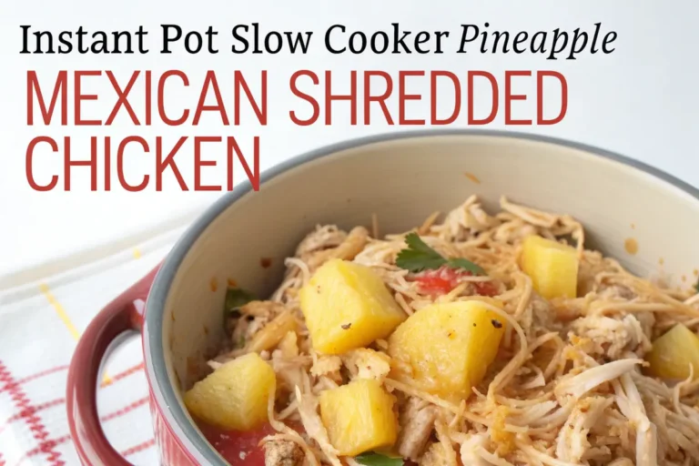 instant pot slow cooker pineapple mexican shredded chicken