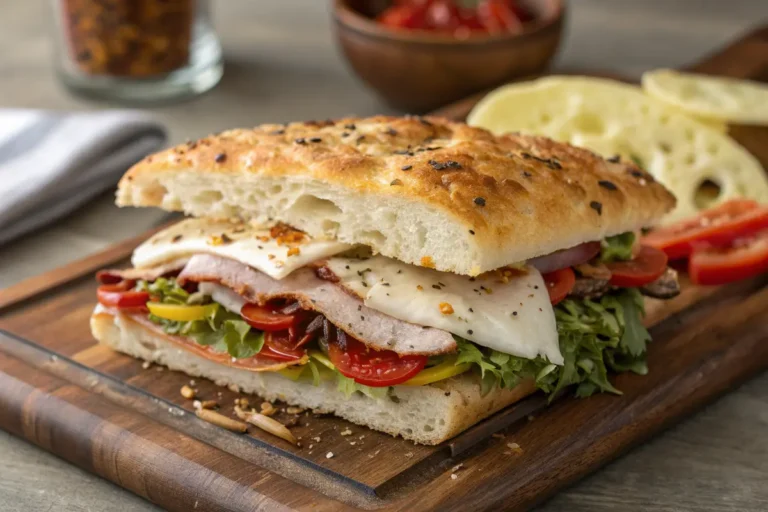 Italian Focaccia Grinder Sandwich