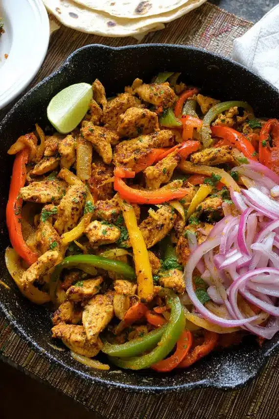 Family enjoying kid friendly fajitas with various toppings