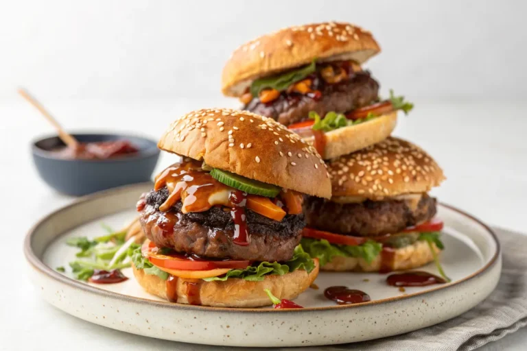 Korean BBQ Beef Burgers