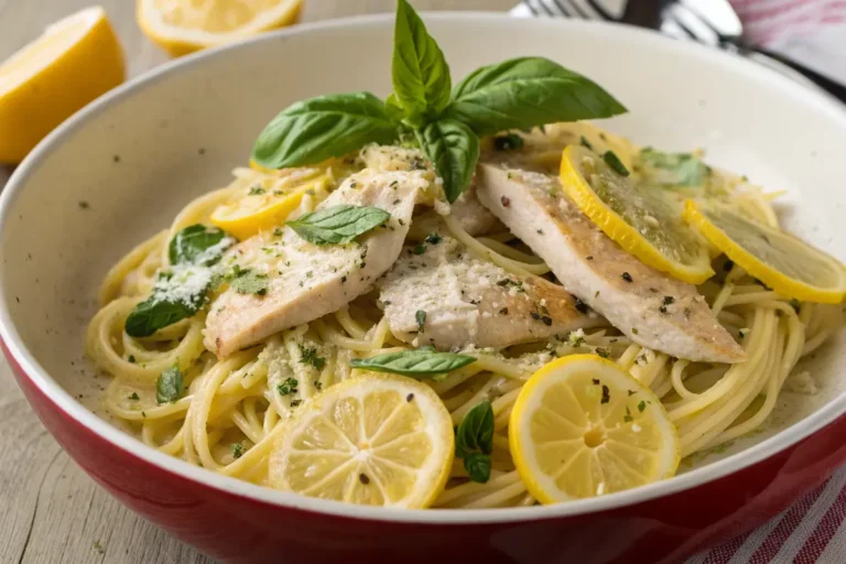 Lemon Basil Chicken Pasta