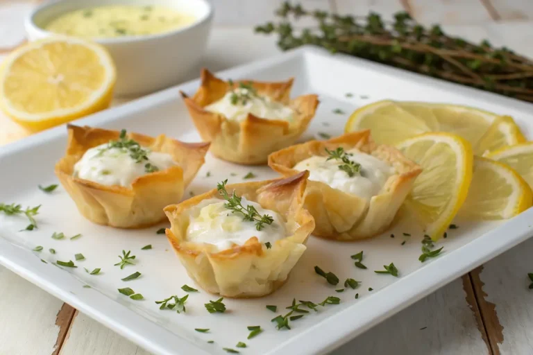 Lemon Goat Cheese Phyllo Bites
