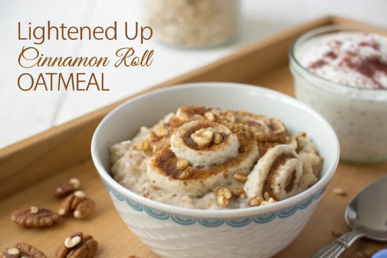 lightened up cinnamon roll oatmeal