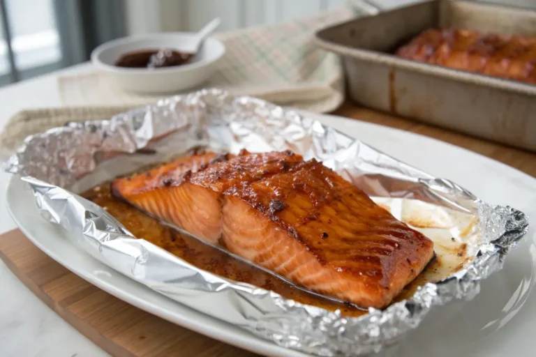 maple glazed salmon foil