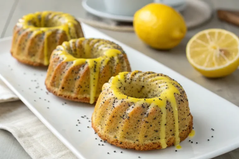 mini lemon poppy seed bundt cakes