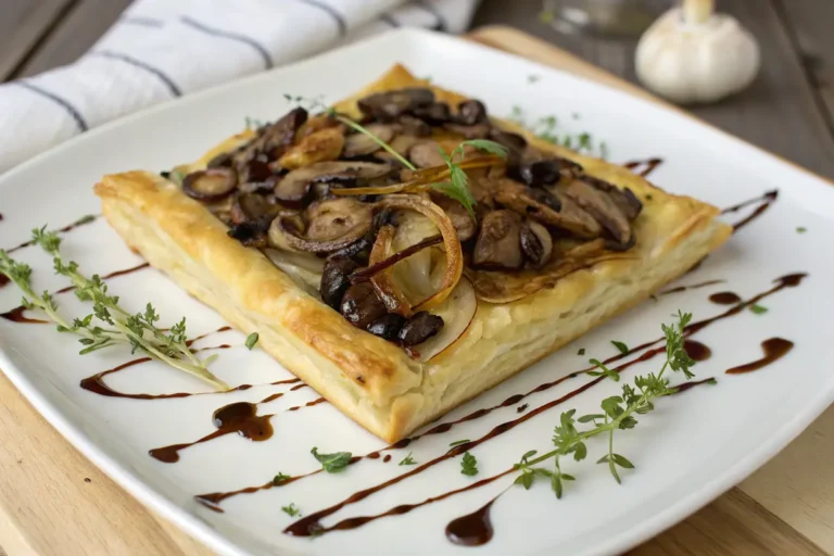 Mushroom Caramelized Onion Phyllo Tart