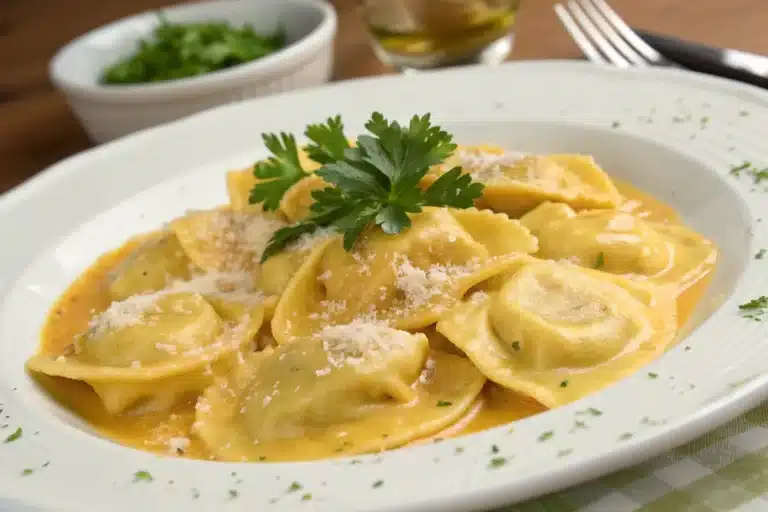 Parmesan Tortelli with Butter Sauce