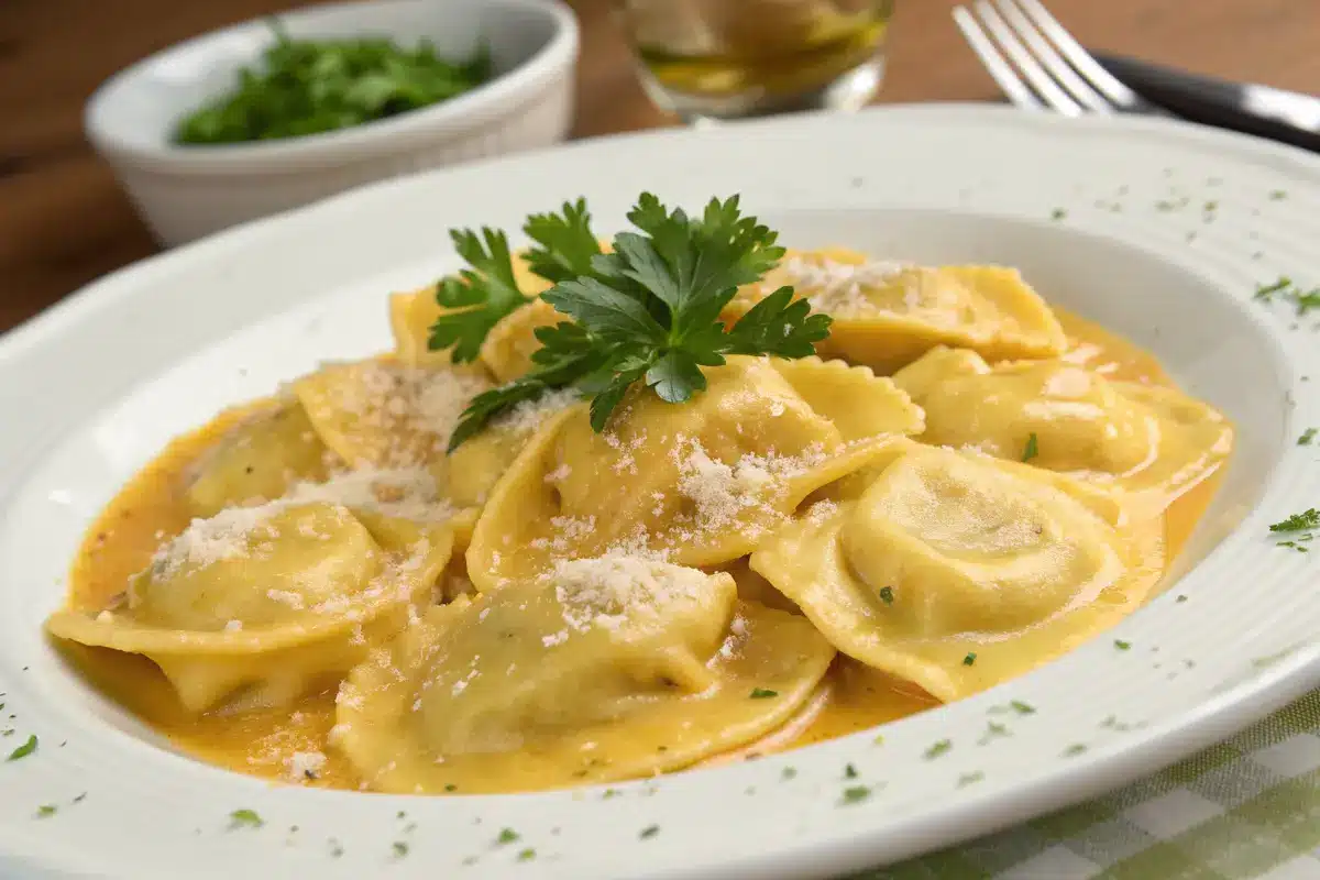 Parmesan Tortelli with Butter Sauce