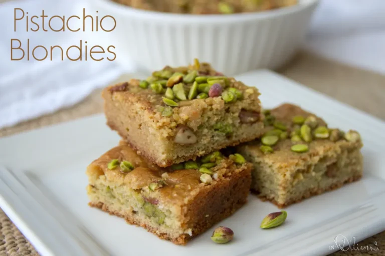 Pistachio Blondies