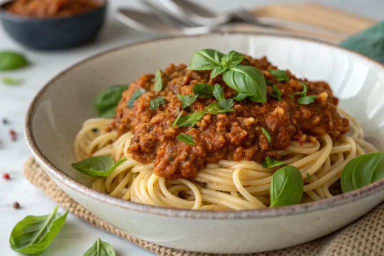 plant based vegan bolognese sauce