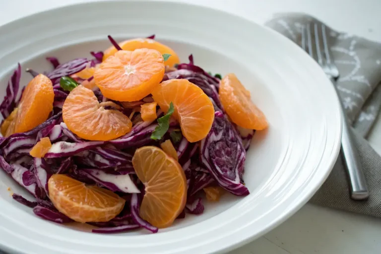 Red Cabbage Clementine Salad