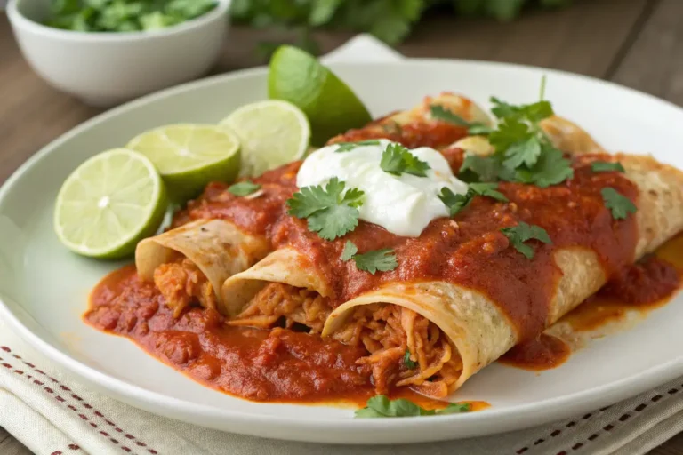 red chicken enchiladas