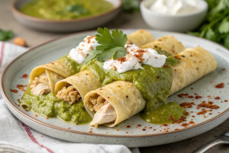 roasted tomatillo chicken enchiladas