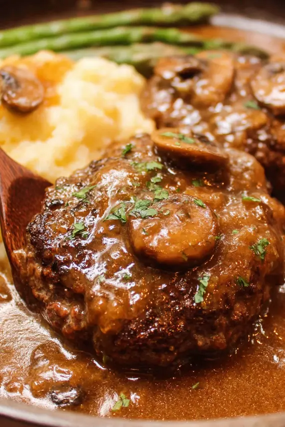 Classic Salisbury Steak with Mushroom Gravy