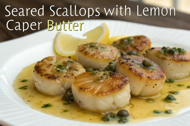 Seared Scallops with Lemon Caper Butter