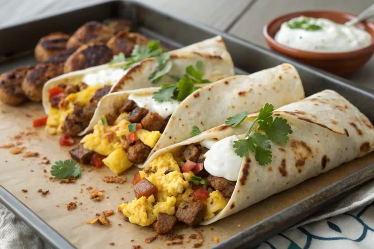 Sheet Pan Breakfast Burritos