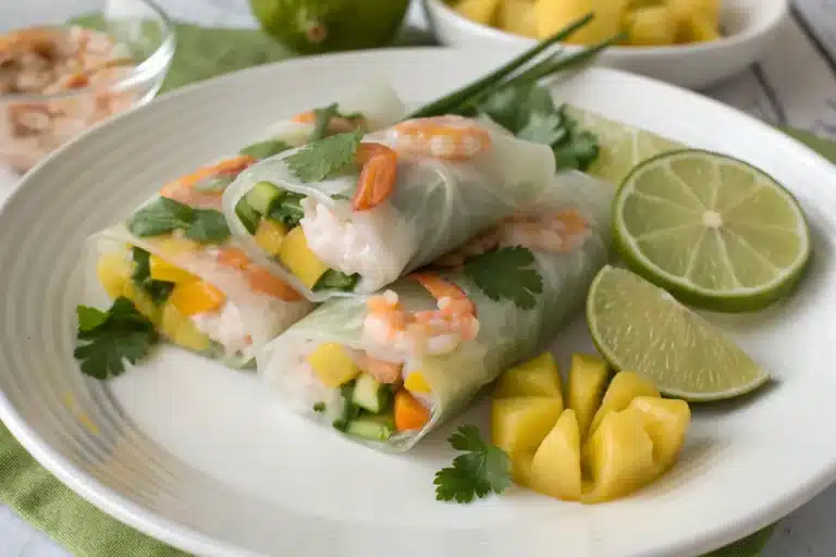 Shrimp Mango Rice Paper Rolls