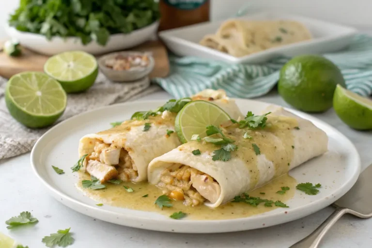 smothered honey lime chicken burritos