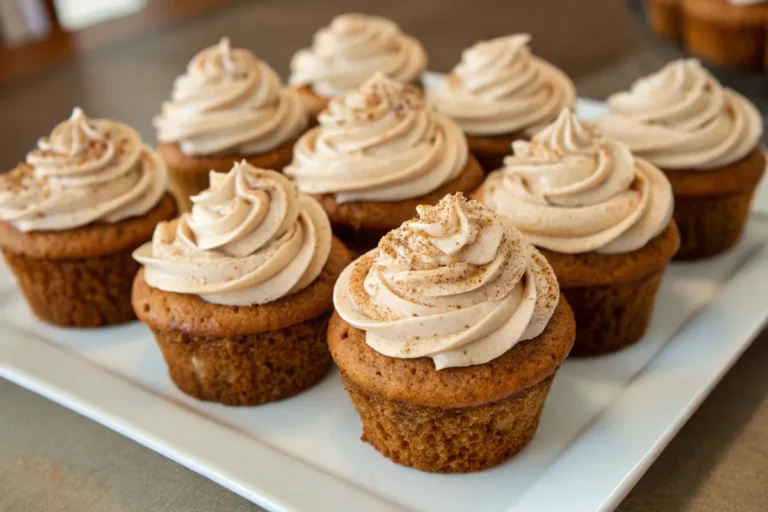 spice cake cupcakes cinnamon cream cheese frosting