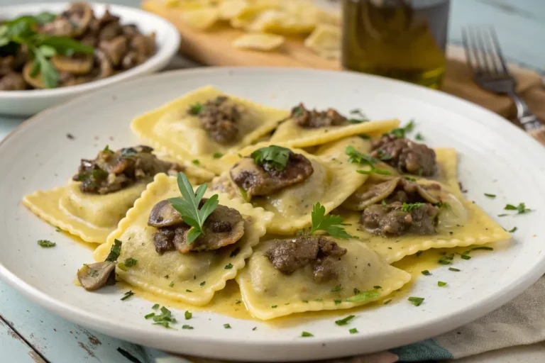 Steak Mushroom Ravioli