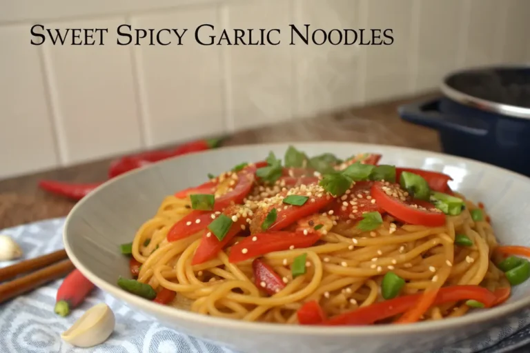 Sweet Spicy Garlic Noodles