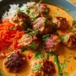 Thai curry chicken meatballs