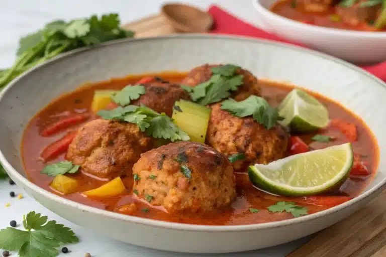 Thai Red Curry Chicken Meatballs
