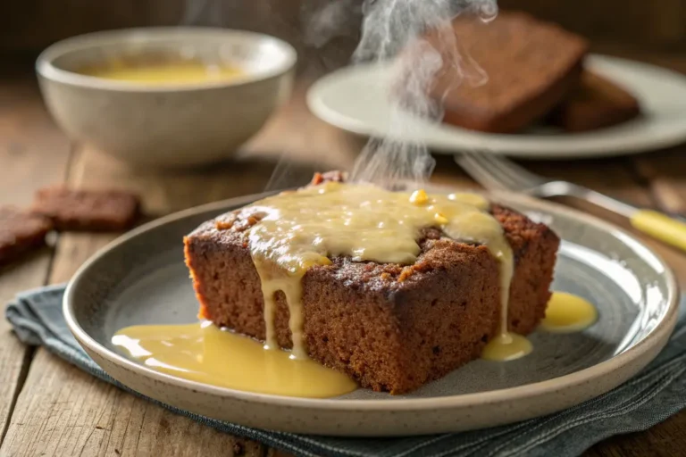 warm gingerbread cake lemon sauce