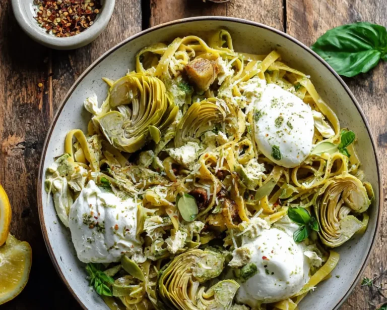 artichoke burrata pasta