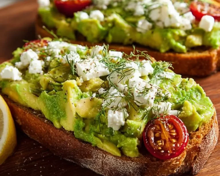 avocado feta toast