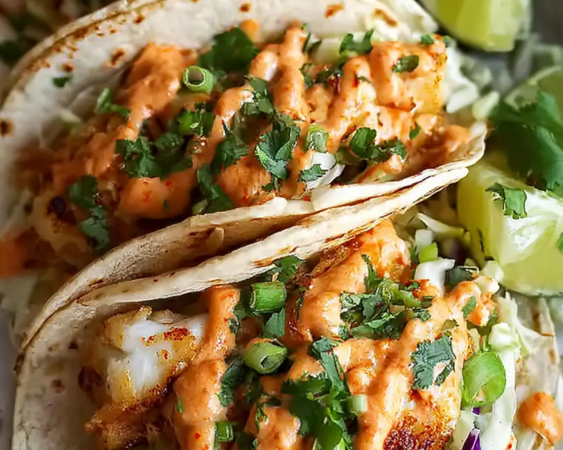 fish tacos sriracha lime sauce