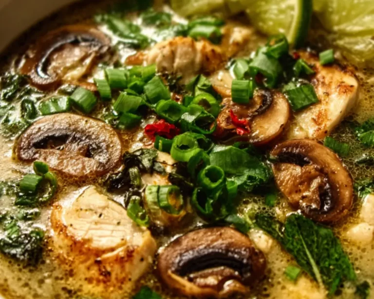 ginger lime chicken mushroom soup