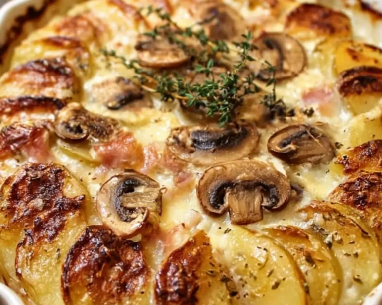 potato mushroom brie bake